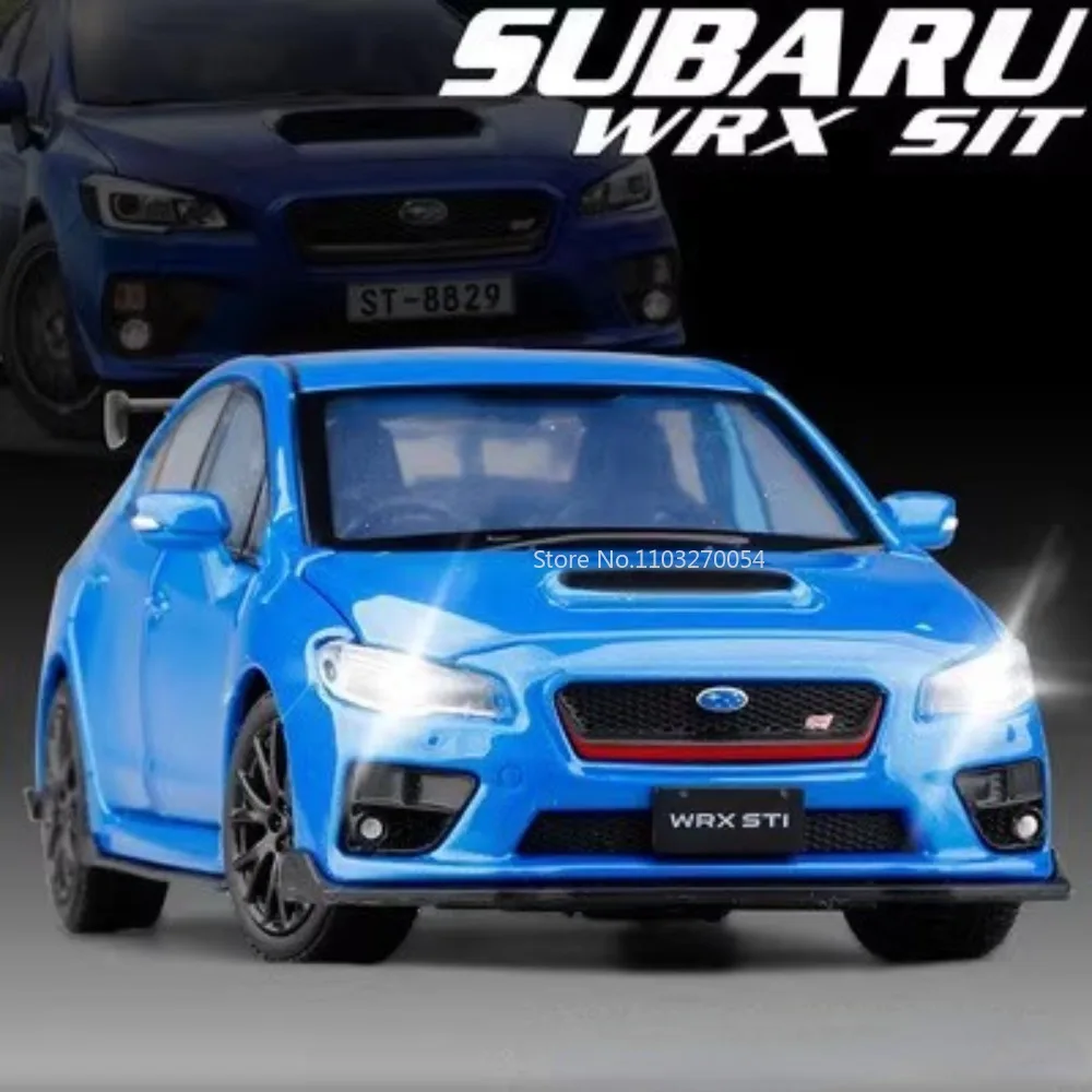 

JKM 1/32 Subaru BRZ STI Alloy Car Model Toy Diecast Simulated Interior 4 Door Opened Sound And Light Pull Back Function Vehicles