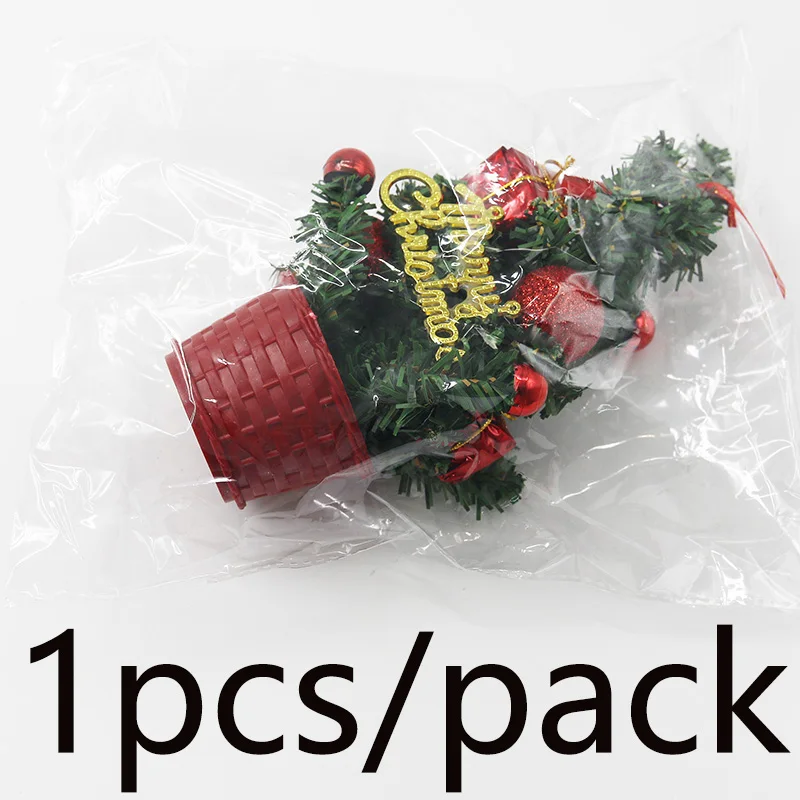 (1 Piece/bag) 21cm Christmas Tree Christmas Decoration Desktop Ornaments New Year Holiday Decorations Props DIY Celebration