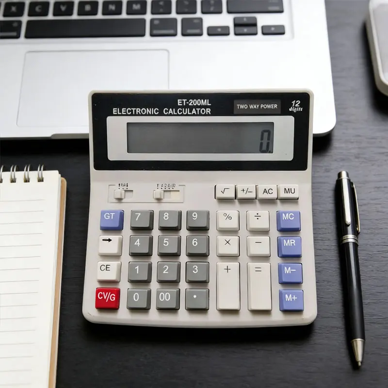 수학 계산기 12자리 전자 계산기 교구 귀여운 계산기 학습 자료 사무용품
