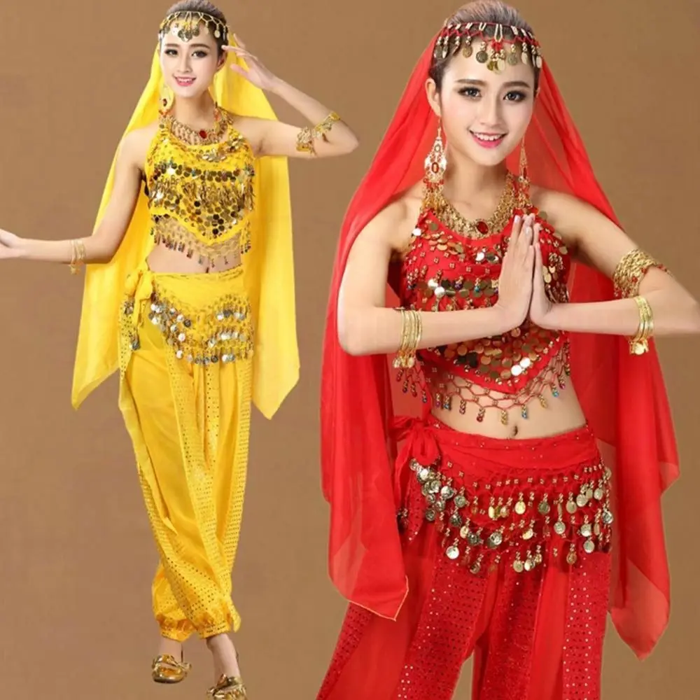 Chiffon Sequin Thailand Dance Tassel Arab Dance Coins Women Waist Belt Belly Dance Belt Dance Hip Scarf Waistbands