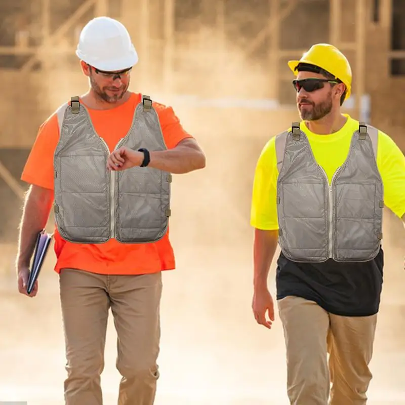 Ice Cool Vest Cooling Cold Jacket For Summer Adjustable Summer Cooling Vest Cooling Coat For Working Running Gardening Cooking