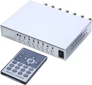 Processore Video a 4 Canali per Telecamere CCTV DVR con Telecomando per Telecamere Analogiche CVBS e Alimentazione 12V DC