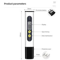 TDS Meter Digital Water Quality Tester Automatic Correction Portable Cute 0~990ppm Measurement Range for Aquariums 2