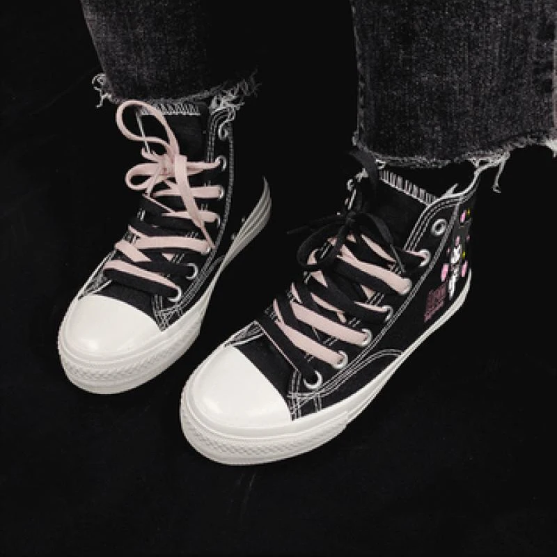 Sneaker 567309c Sanrio Kawaii Kuromi High-top Canvas Shoes