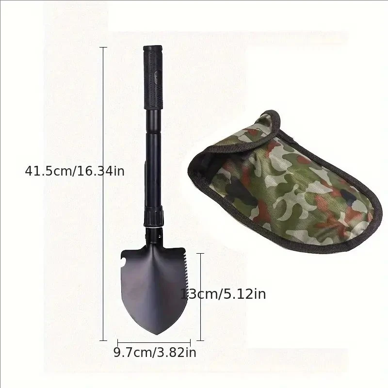 Multifunctional garden shovel for camping, suitable for camping/fishing/wild survival, etc. Shovel. Pickaxe and hoe three-in-one 6