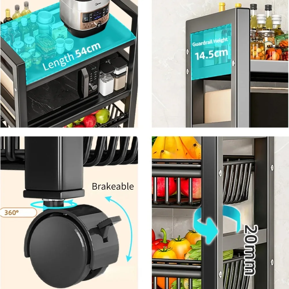 رف مطبخ فاخر متعدد الطبقات