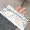 Clear Myopia Glasses Women Men Anti Blue Light Nearsighted Eyewear Transparent Round Frame Prescription Eyeglasses 0 To -600 1