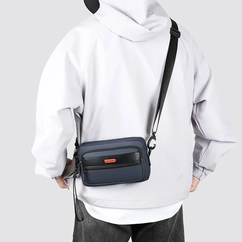 Men's Waterproof Crossbody Bag Casual Commuter Messenger Bag for Outdoor Travel Business Daily Use