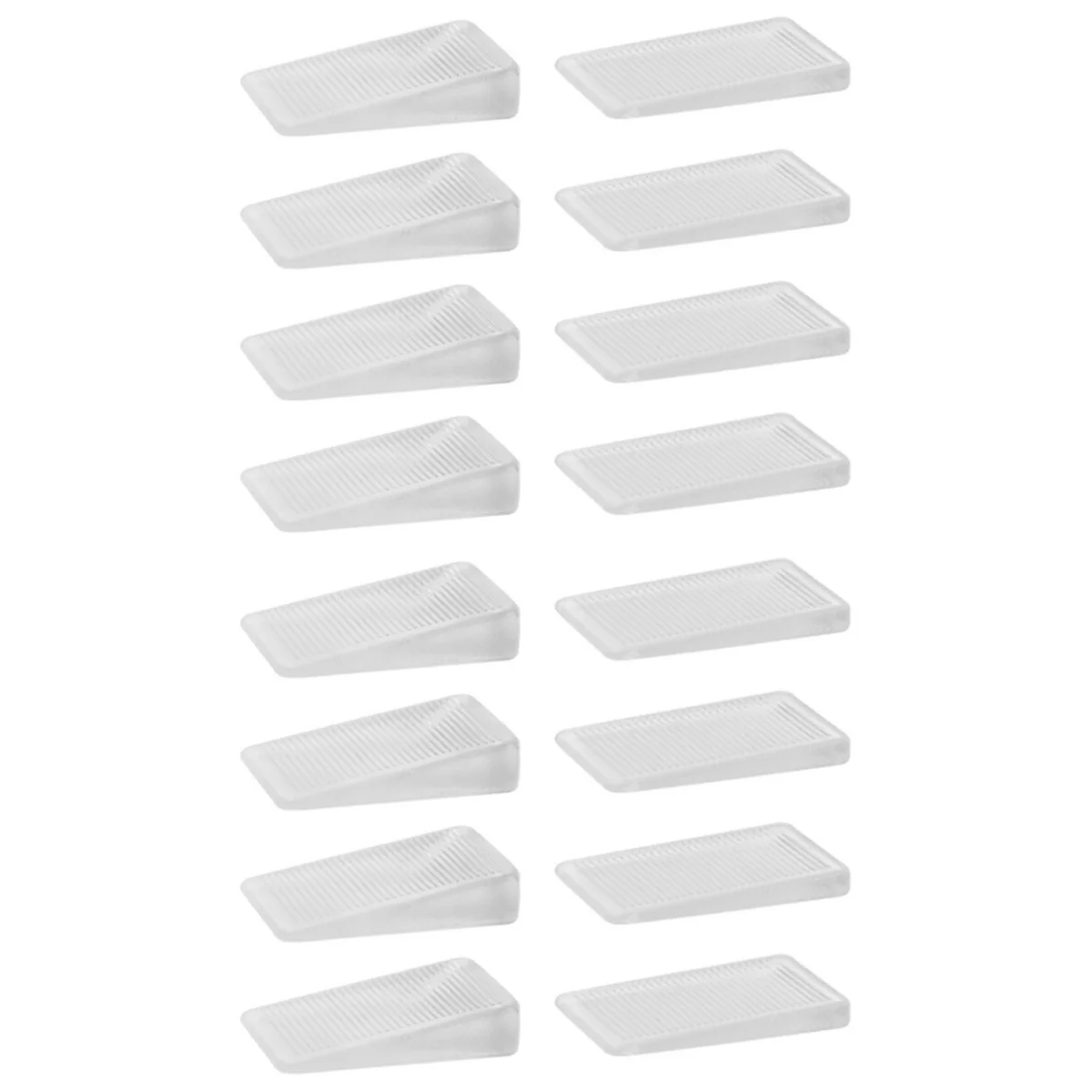 

16 pcs Home Improvement Leveler Clear Door Stop Wedge Toilet Leveling Shims