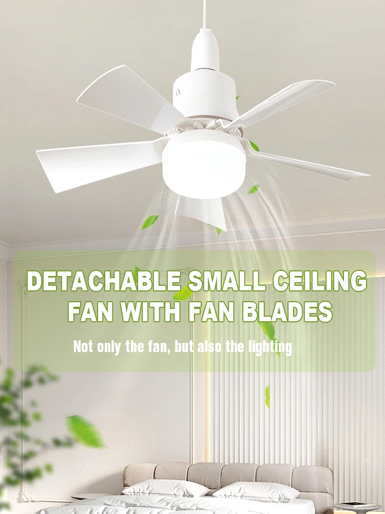 Description Picture 3 of item2-IN-1 PORTABLE CEILING FAN & Lamp,Flower-Shaped Fan LIGHT with Remote Control E27 Ceiling Fan With LED Light And Remote Control