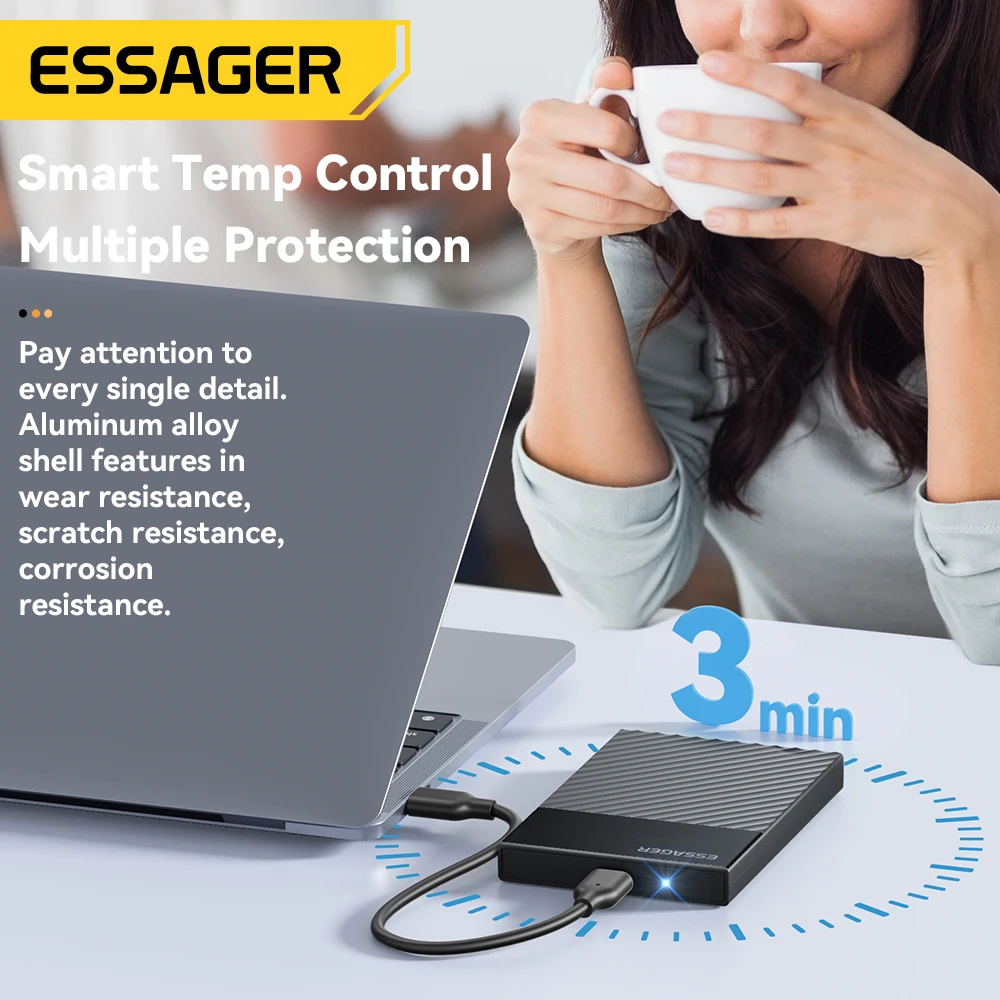 Essager External SSD Enclosure USB 3.0 SATA