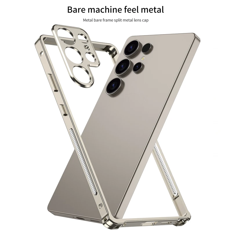 Enhanced Metal Frame Heat Dissipation Phone Case with Protective Lens Cap Cover