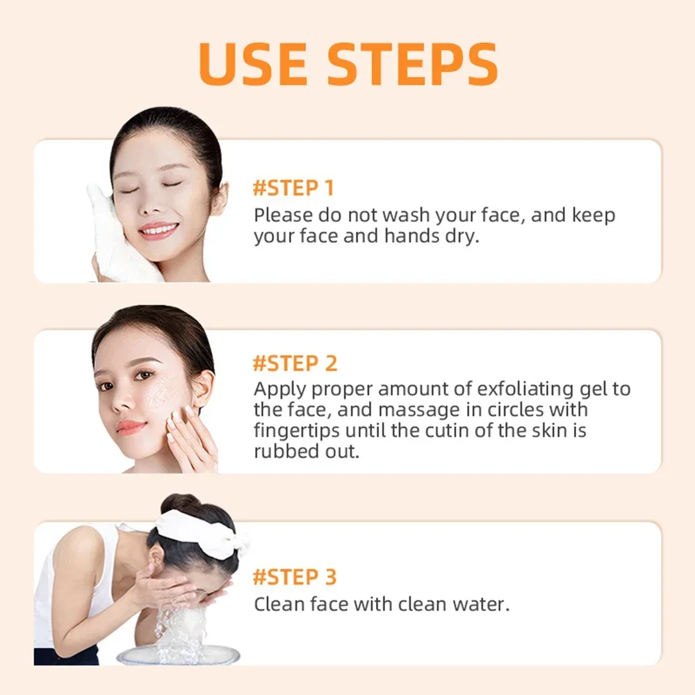 Gel Exfoliant Visage à L'orange - Effet éclaircissant Et Blanchissant - 50g - Neuf Sous Emballage - Origine Chine