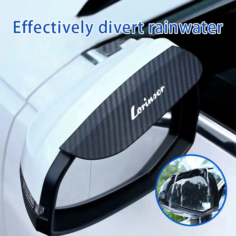 

For Lorinser Mercedes Benz LS560MX MAYBAC MS500L W204 W210 W211 W205 Car rearview mirror snap-in rain eyebrow universal