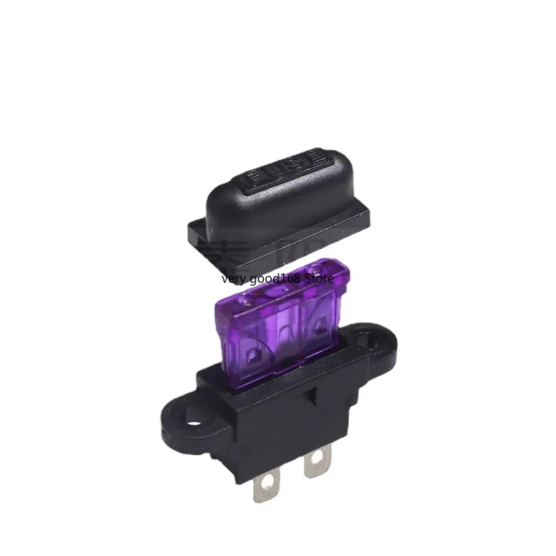 5sets Waterproof Auto Standard Middle Fuse Holder + Car Boat Truck ATC ATO Blade Fuse 5A 7.5A 10A 15A 20A 25A 30A 35A 40A