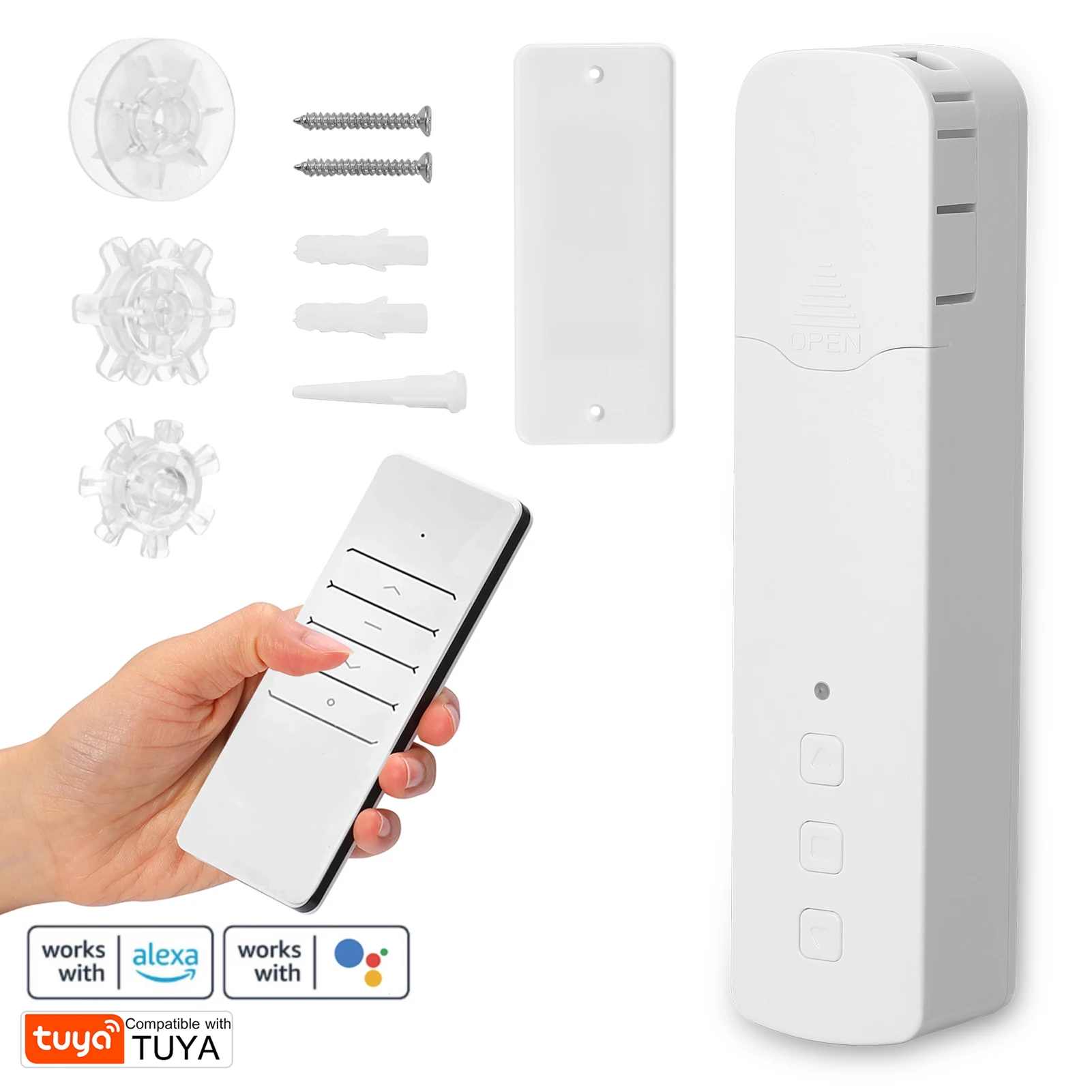 SmartWings Persianas enrollables motorizadas con 5% de apertura, funcionan  con Homekit, Alexa SmartThings Google, persianas inteligentes Zigbee Motor