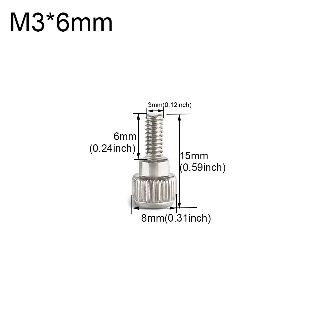 Durable Black & Silver Thumb Screws - Slotted Phillips Head, Hand-Tighten Carbon Steel Bolts