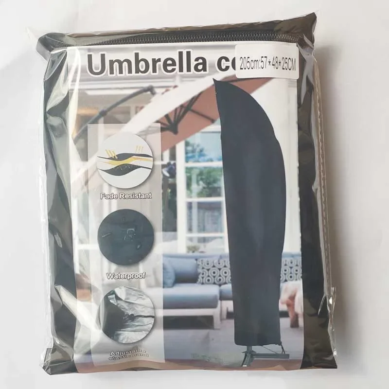 Umbrella Cover Outdoor Umbrella Cover Patio Parasol Waterproof Umbrella Cover Drawstring Dust Protective Case Cantilever Mat
