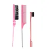 5pcs/set Detangling Hair Brush Curly Hair Curved Rat Tail Comb Set Edge Curly Salon Hair Tools 2