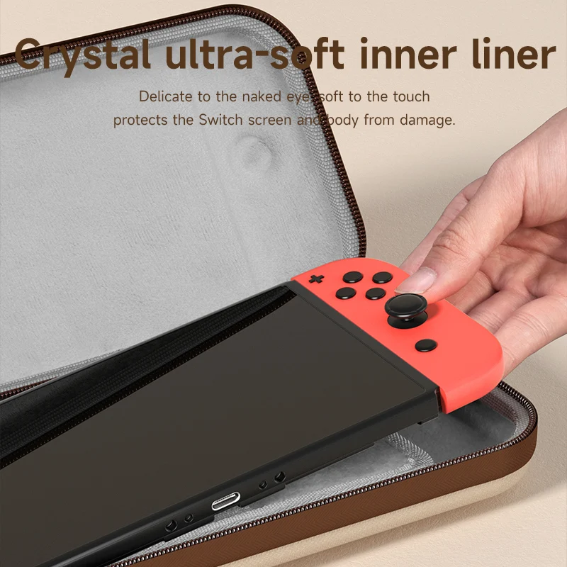 Hagibis 휴대용 스위치 운반 케이스 Nintendo Switch/OLED 10 게임 카트리지 하드 쉘 여행 가방 액세서리