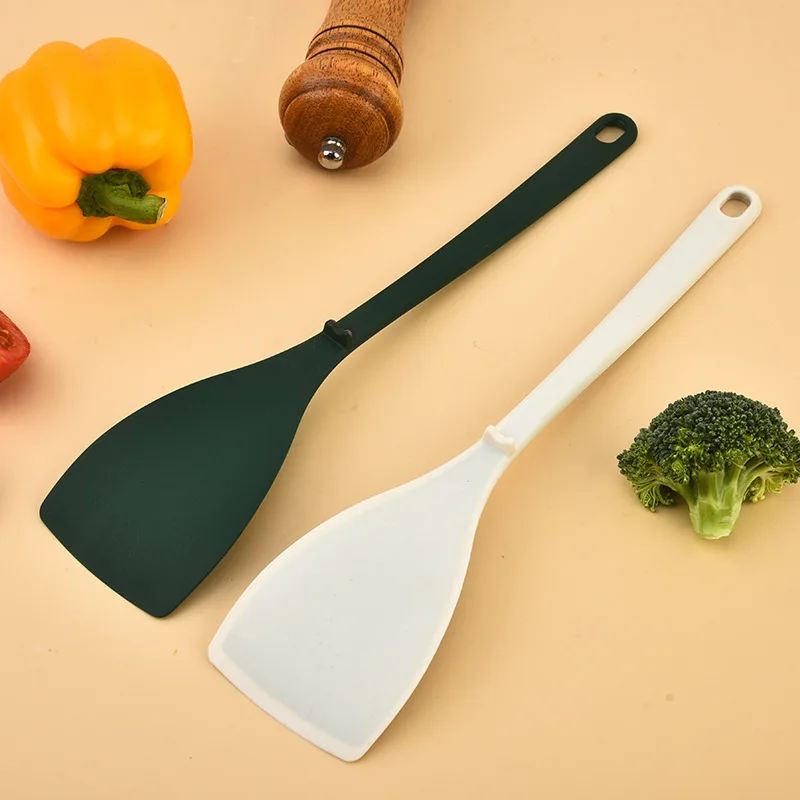 2Pcs Silicone Spatula Shovel Turner Nonstick Cooking Spatula Fried Shovel Fish Spatula Silicone Flexible Turner Kitchen Baking