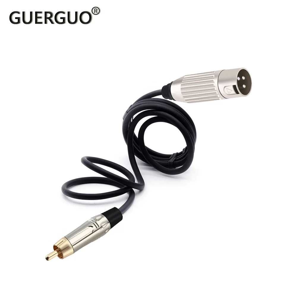 

Gold Plated RCA Male to XLR Male 3Pins to Balanced Microphone Interconnect Cable Quarter Inch to XLR Cord For AMP 0.3m1m2m5m8m