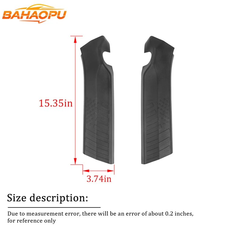 BAHAOPU 2개 트렁크 안티롤 빔 가드 보호 커버 롤바 장식품 포드 브론코 2021 이후 2도어용, 자동차 액세서리