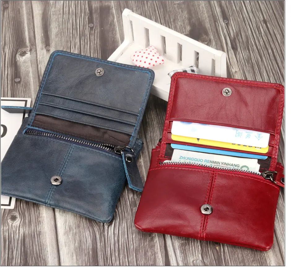 Coin Purse Retro Creative Mini Storage Bag Japanese Style Handmade Genuine Leather Multifunctional Card Holder