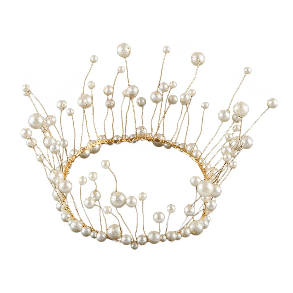 

Cake Pearl Crown Decoration Wedding Decorate Decorations Birthday Shine Accessories