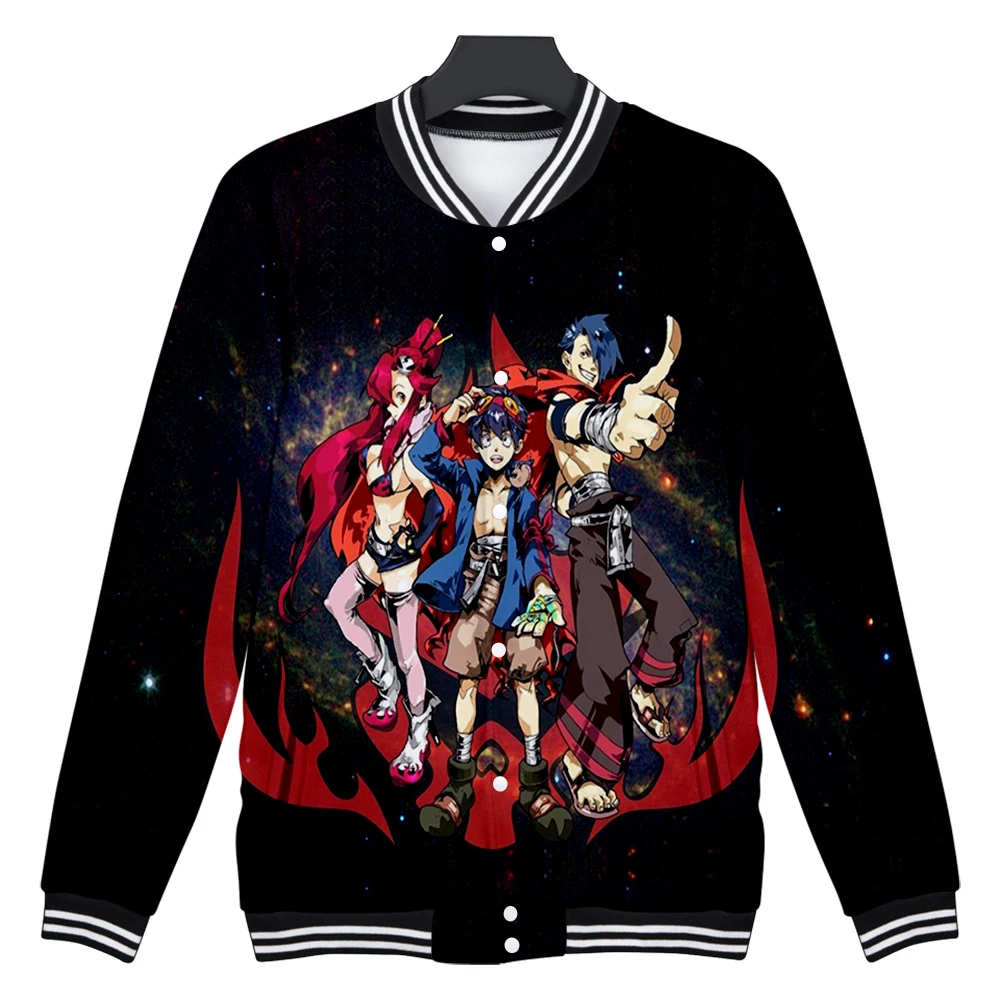 Manga Gurren Lagann Jacket 3d Unisex Tracksuit Baseball Jackets Women