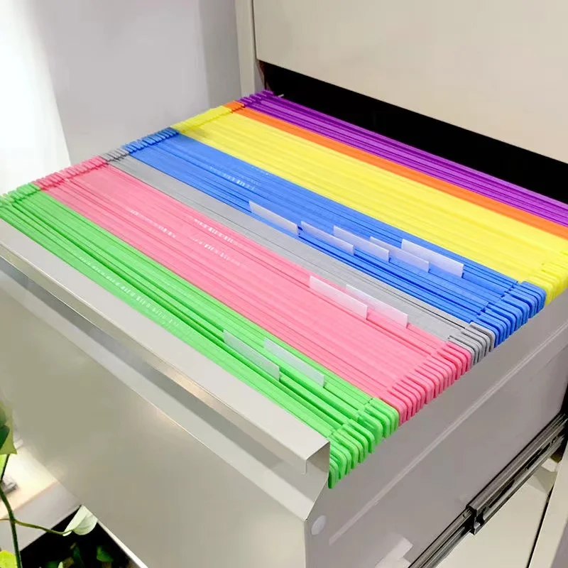 10pcs A4 Expanding Hanging File Folders PP Waterproof Suspension File Folder For Document Organizer Extra Capacity Office School