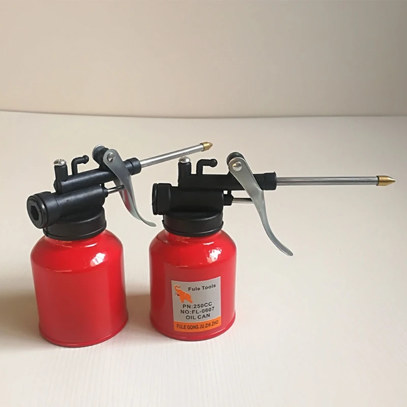 Grease Gun Oil Can Oiler Lubrication Metal Plastic Machine Pot Extended Hose High Pressure Pump Grease Guns Car Repair Tool F19A