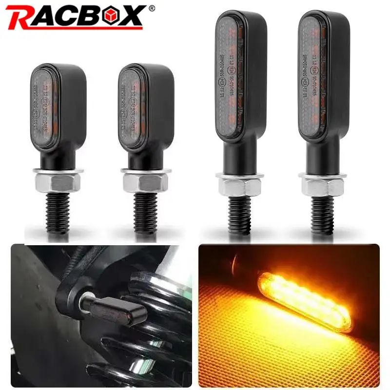 Motorcycle Led Lights 8mm Mini led Motorcycle Turn signal Light lamp Indicators Blinker clignotant moto led for honda yamaha kawasaki cafe racer 12V
