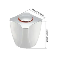 1ชิ้นลูกบิดก๊อกน้ำปุ่ม DIA ทั่วไปสำหรับเปลี่ยนโทนสีเงินน้ำสำหรับอาบน้ำขั้นตอนที่สำคัญร้อนเย็นอาบน้ำควบคุมกลางแจ้ง 5