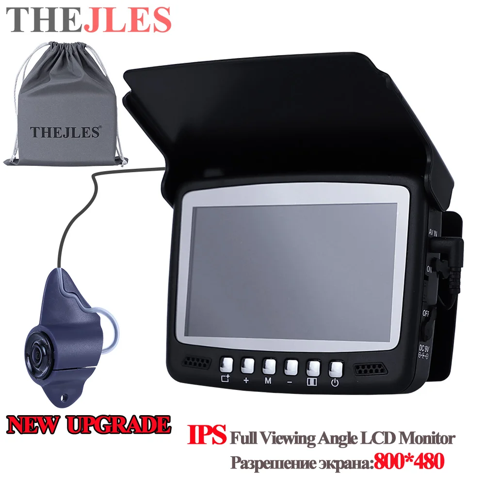 New 4.3 Inch IPS Monitor Fish Finder For Fisherman HD 1000 Line Ice Fishing Camera With 8 Infrared Lights Can Turn ON/OFF