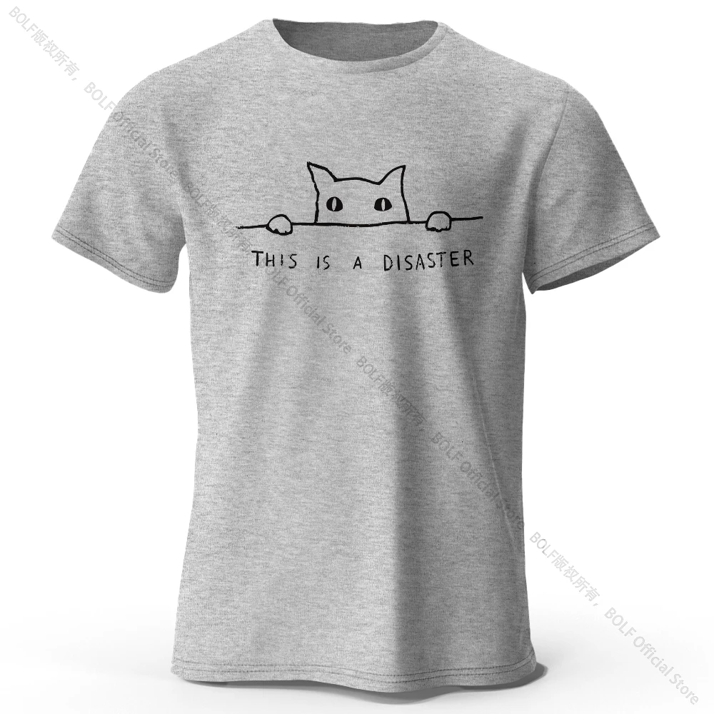 Elegant Minimalist Cat Line Art 100% Cotton Unisex Tee - Soft, Breathable Round Neck Short Sleeve