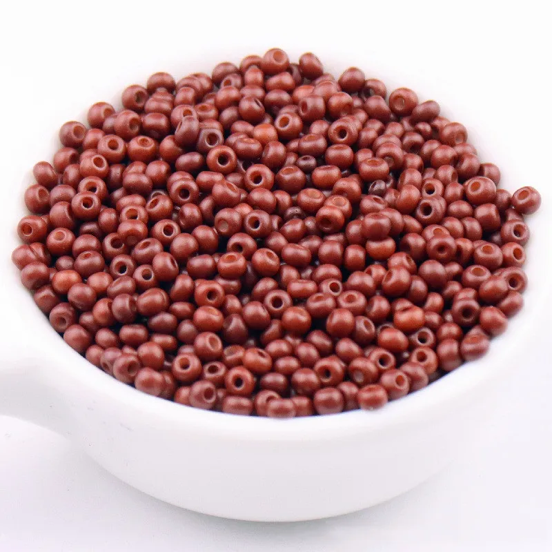 High-Quality Wear-Resistant Solid Color Glass Rice Beads