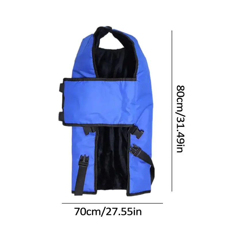 Calf Warm Clothes Calf Saver Coat Blanket for Keep Cow Warming Thickened Belly Protection Oxford Windproof Large Size Blue