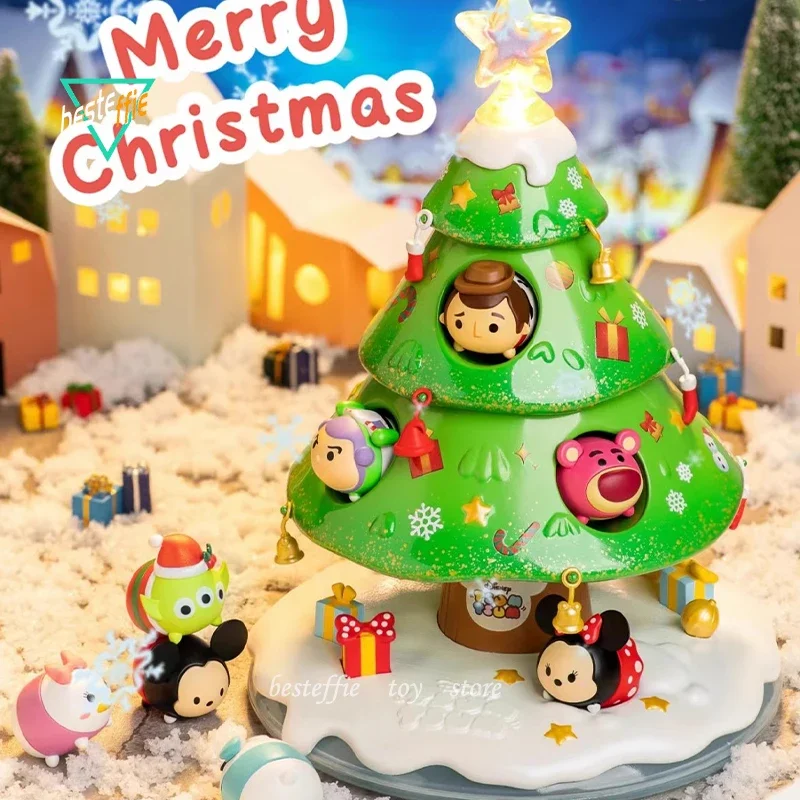 

Disney Christmas Wishing Star Anime Figures Toy Story Tusm Pine Tree Festival Trees Figure Kawaii Room Ornament Child Toys Gifts