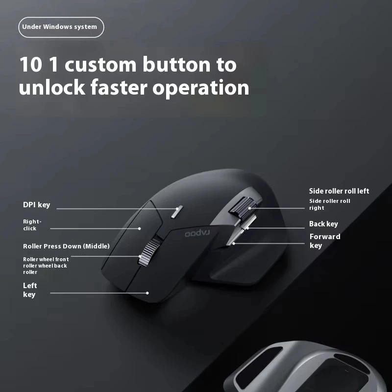 Rapoo MT760NL Bluetooth Mouse 3Mode Star Flash Ergonomics Lightweight Low Latency Long Battery Life Office Gaming Mouse