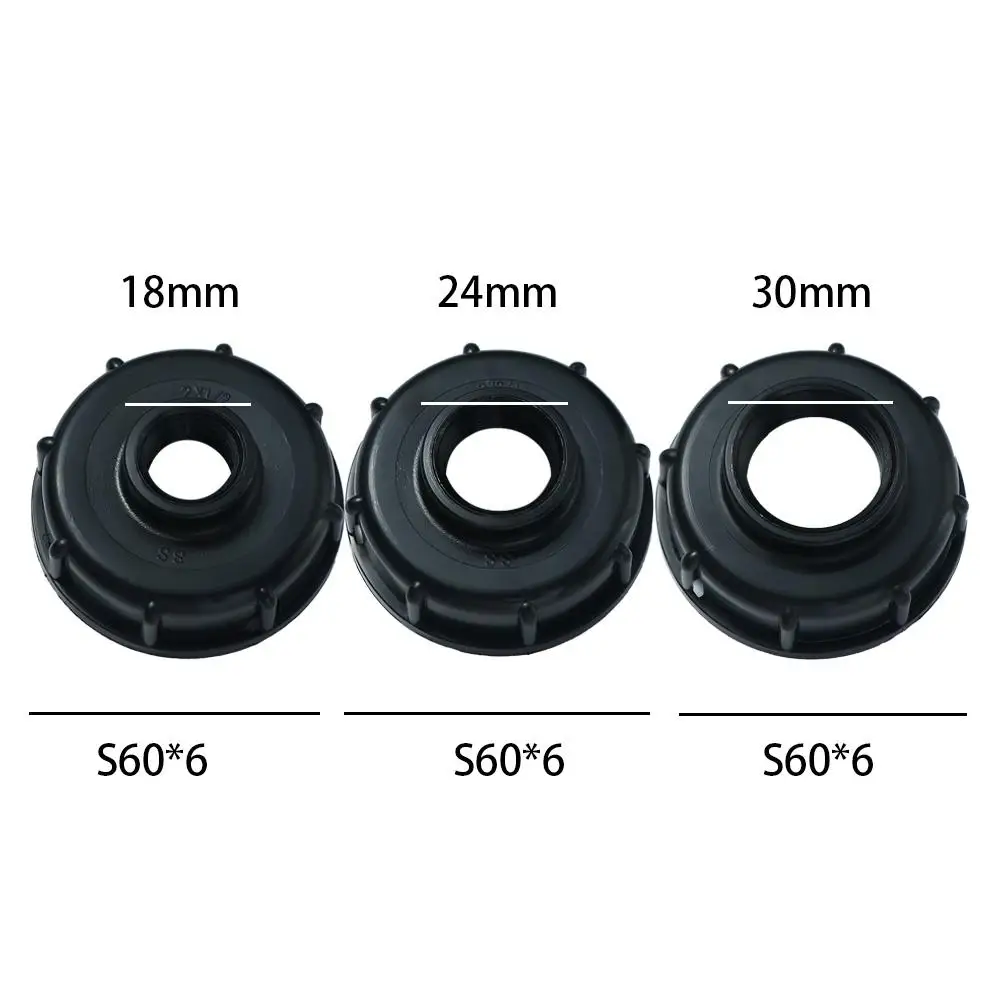 Durable S60X6 Coarse Threaded Cap 60mm Female thread to 1/2",3/4",1" Adaptor Connector IBC Tank fittings IBC Tank Adapter