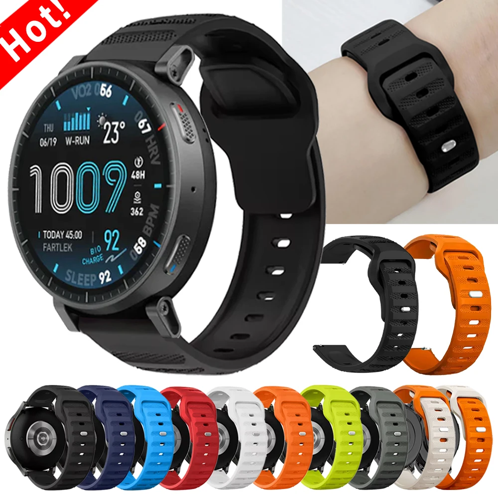 Enhanced Silicone Sports Watch Band – Premium Quality, 20mm/22mm, Multiple Fits