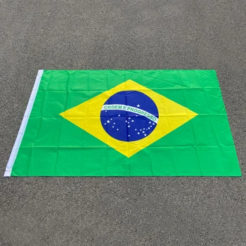 60   90cm 또는 90   150cm 크기, 브라질 배너 플래그, 폴리에스터 브라질 국기 배너, 야외 실내 축하 행사