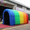Customized 4x2x2.1 Meters Inflatable Rainbow Tunnel For Event Party Decoration 13ft Length Blow Up Colorful Toy Tents 2