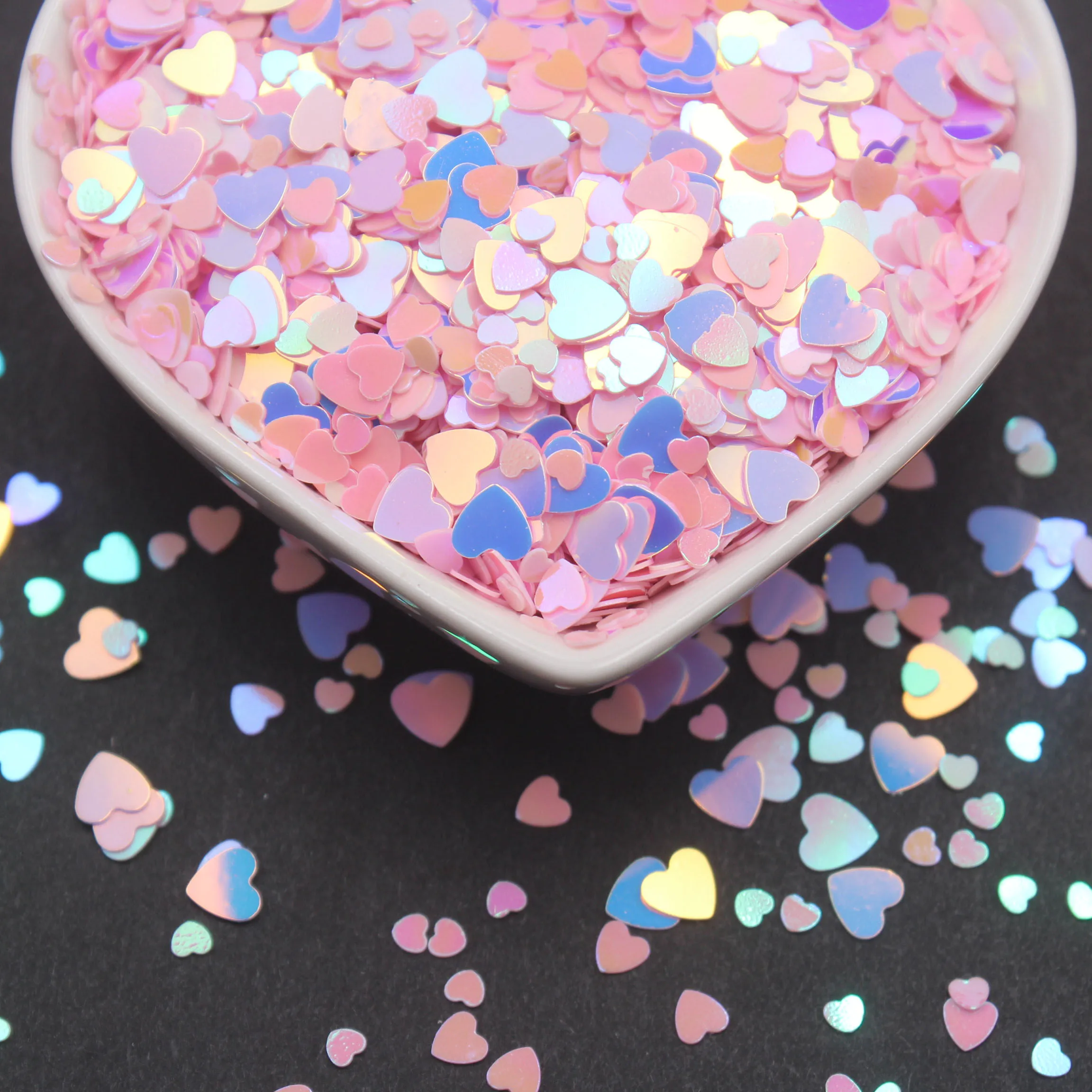 50g/Lot Attractive Mixture Hearts Loose Sequins Love Themed PVC Party Confetti for DIY Crafts Accessories