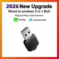 2026 New Adapter 2in1 Mini CarPlay Box Wired To Wireless CarPlay Android Auto Smart Box Bluetooth Connect Plug&Play For 98% Cars 1