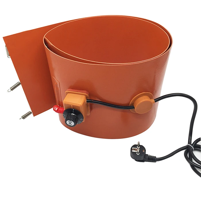 220V 250mmX1740mm 2kw Silicone Rubber band heater with Plug for 55 Gallon/200L Oil Drum Heater