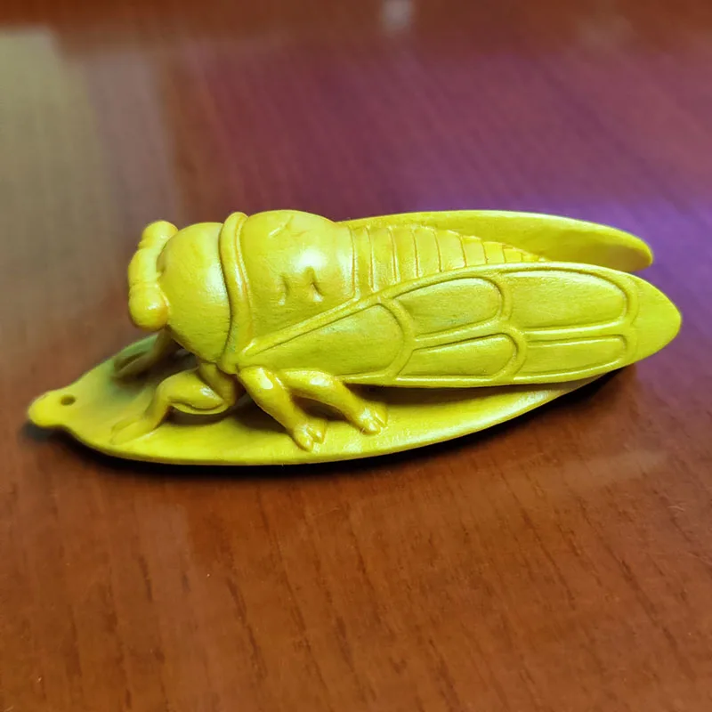 예쁜 매미 조각상, ST058-8x3x2.5 cm, 회양목 네트스케