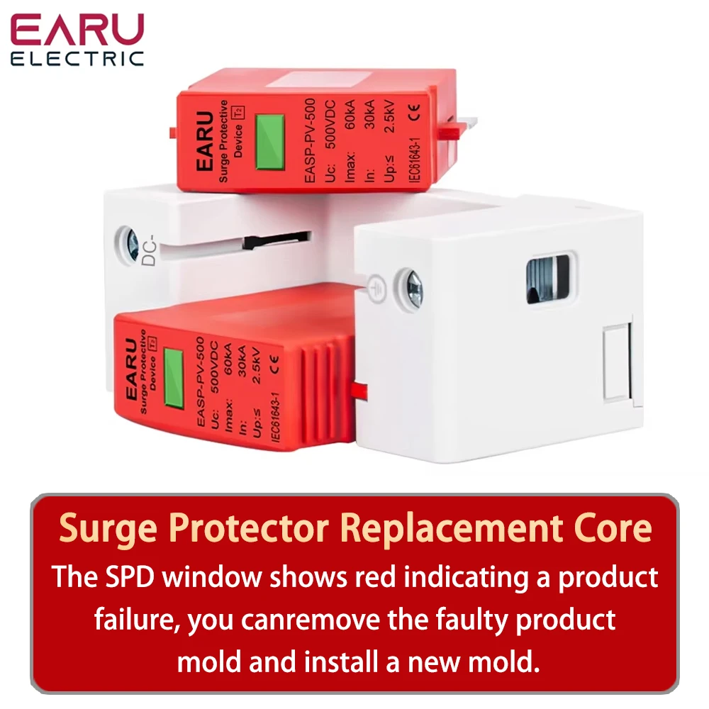 SPD Replacement Cartridge Inserts for AC DC SPD 275V 385V 500V 800V 1000V 20KA 3