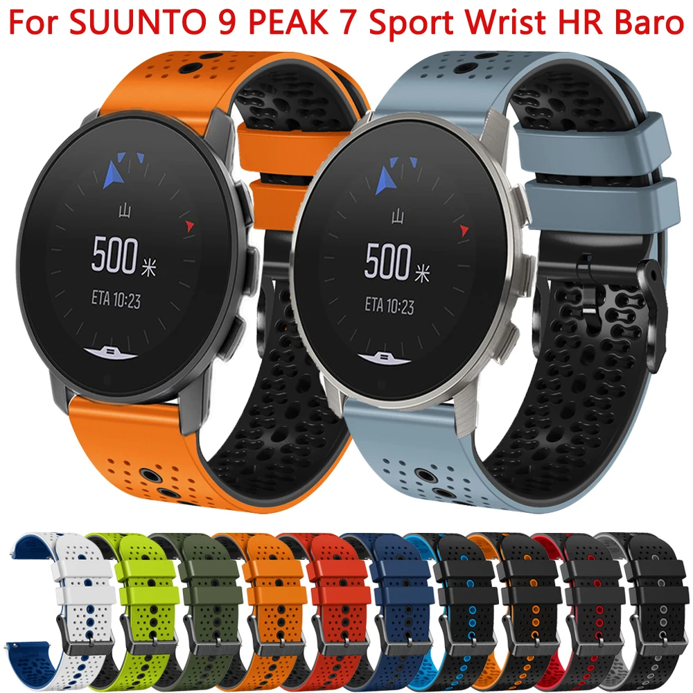 22mm Silicone Watch Strap Belt For Suunto 9 Peak Sport Smartwantch Band